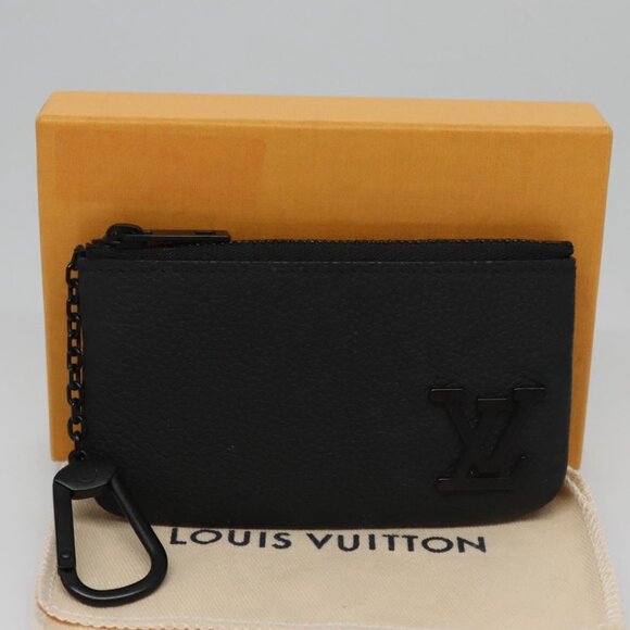 LOUIS VUITTON Aerogram Pochette Cles Coin Purse Black - Picture 11 of 16